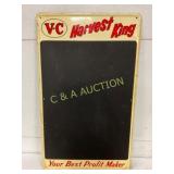 1962 V-C Harvest King Metal Sign, 18×30 Inches