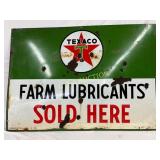 1956 SSP Texaco Farm Lubricants Sign, 42×30 Inches