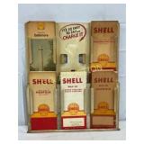 Vintage Metal Shell Map Display Rack with Maps, Me