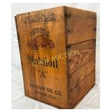 Early Mobil Oil Gargoyle Wooden Crate, 10 x 15