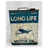 2g. Long Life Motor Oil Can with Airplane Graphic