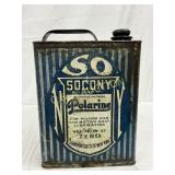 1g. Socony Polarine Oil Can with Graphics