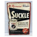 Metal Albers Suckle Calf Milk Sign, 24in x 36in