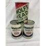 3-NOS Metal Quart Cans: Wolf's Head and Havoline M