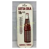 Lotta Cola 16 oz Metal Soda Thermometer, 6 in x 16