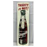 Emb. Grapette Soda Thermometer, Self-Framed,  5in