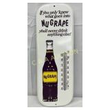 NuGrape Soda Metal Thermometer with Bottle Graphic
