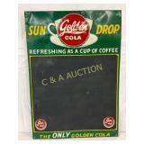 Emb. Sun Drop Golden Cola Menu Board, 20in x 28in