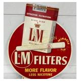Embossed Metal L&M Filters Cigarette Advertising S
