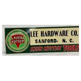 Emb. Keen Kutter Metal Sign, Lee Hardware Co., Sa
