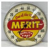 12in. Merit Therm Pam Clock Co., with Glass Face