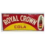 Emb. Royal Crown Cola Tin Tacker Sign, 27 1/2 x 11