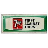 1966 Emb. 7Up Soda Sign, 30in x 12in