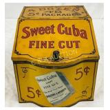 Sweet Cuba Fine Cut Tobacco Store Display Tin, 8in