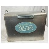 Vintage Pepsi-Cola Emb Aluminum Cooler, 21 1/2 x 1