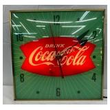 16in. Coca-Cola Pam Fishtail Lighted Clock