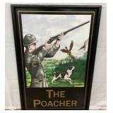 The Poacher Painted Metal Sign in Wooden Frame, 31