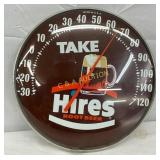 12in. Hires Root Beer Glass Face Thermometer