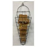 Wire Wall-Mounted Early Country Store Bag Display,