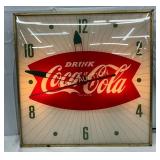 Early Coca-Cola Light-Up Wall Clock with 15-Inch G