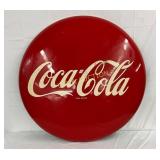 Coca-Cola 36-Inch Button Sign, 1965, Original NOS