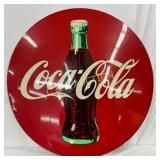 46in. Round Metal Coca-Cola Sign