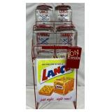 Lance Snack Display Rack with Honor Box, Glass Jar