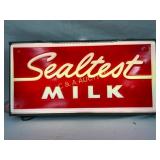 Emb. Sealtest Milk Lighted Lexan Sign, 24×12