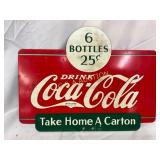 1938 Metal Double-Sided Coca-Cola Advertising Rack