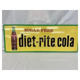 Metal Embossed Self-Framed Diet-Rite Cola