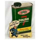 DuPont Duco Polish 7 Die-Cut Easel-Back Advertisin