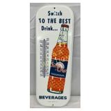 Metal Suncrest Thermometer Featuring Bottle Design