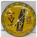 12-Inch 3 V Cola Glass Front Advertising Thermomet