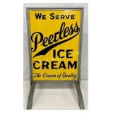 Peerless Ice Cream Double-Sided Sidewalk Sign, 20i