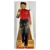 Early Die-Cut Cardboard Phillip Morris Boy Adverti