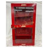 Lance Red Metal Cabinet Display Case with Glass Do