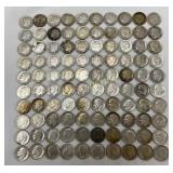 100 90% Silver Roosevelt Dimes, Pre-1964