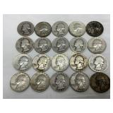 20 90% Silver Washington Quarters (1936-1964)