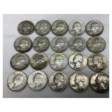 20 Silver Jefferson Quarters (1941-1964 Pre-1964 C