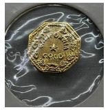 1852 Miniature Gold Octagonal Coin Featuring Calif