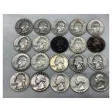 20 90% Silver Washington Quarters (1942-1964)
