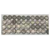 40 Buffalo Nickels, Dated 1927-1937