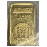 1 Gram Gold Bar by APMEX, .9999 Fine Gold