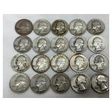 20 90% Silver Washington Quarters (1935-1963)