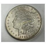 1921 Morgan Silver Dollar, 90% Silver Composition