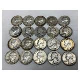 20 1934-1964 Silver Jefferson Quarters