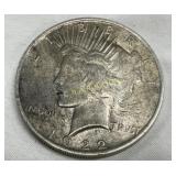 1922 Peace Silver Dollar, 90% Silver Composition