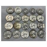 20 United States 90% Silver Washington Quarters (1
