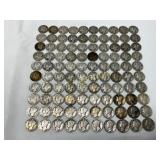 100 Pre-1964 90% Silver Mercury Dimes