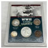 WWII Coin Series Set with 1942 Dated Coins in Disp
